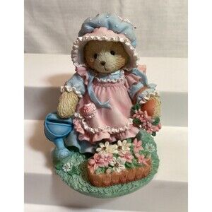 Cherished Teddies 1993 “Mary, Mary Quite Contrary” Bear Watering Flowers Figure